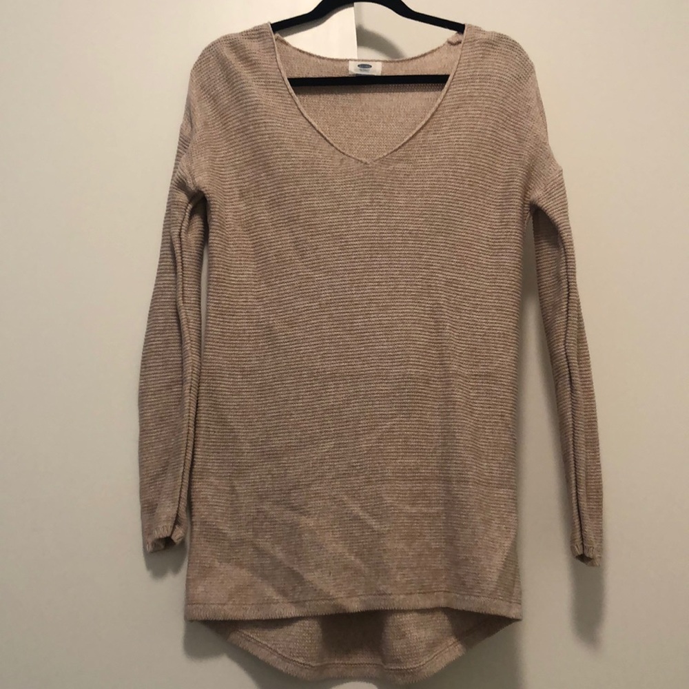 Long Pink Cable Knit Sweater